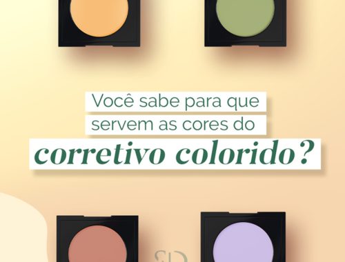 Corretivos coloridos maquiagem sobrancelhas design