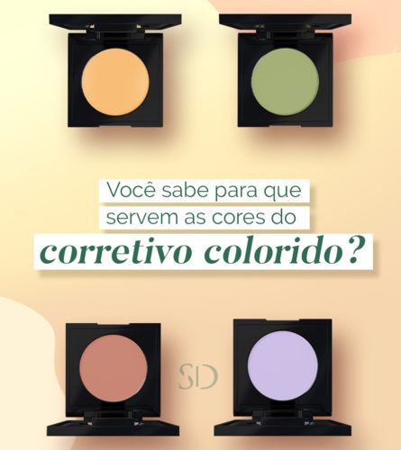 Corretivos coloridos maquiagem sobrancelhas design